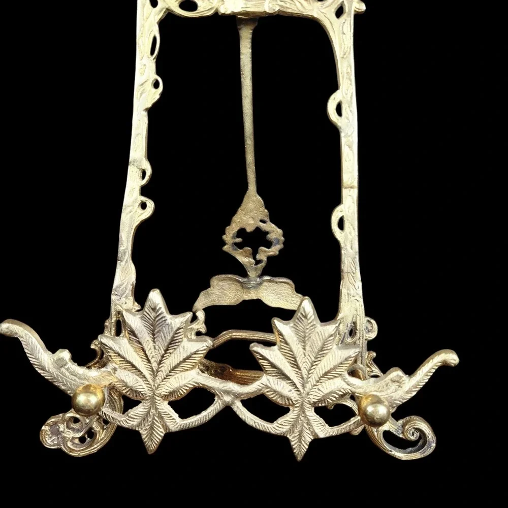 Vtg Brass Easel Fairy Angel Large 24in Eclectic Antique